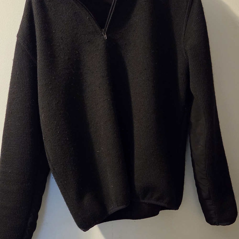 Men's Black Zip-Up Sweater